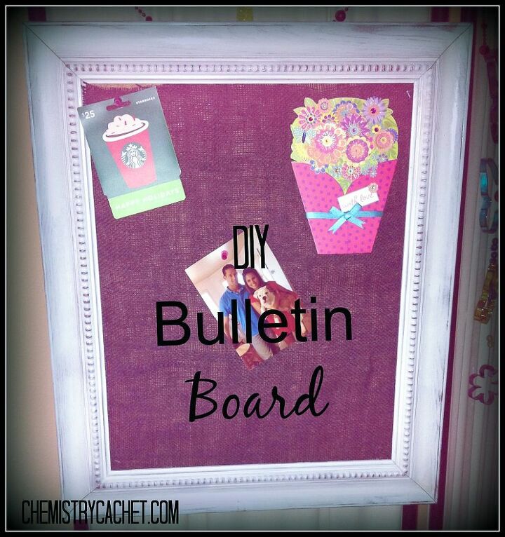 diy bulletin board from old picture frame