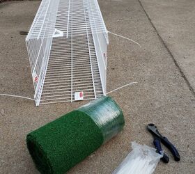 how to make a simple cute outdoor catwalk for cats, Fastening the shelves with zip ties