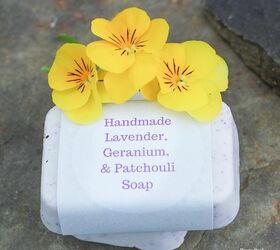 homemade soap with essential oils lavender geranium and patchouli