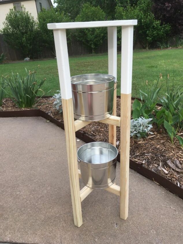 simple plant stand with removable table top