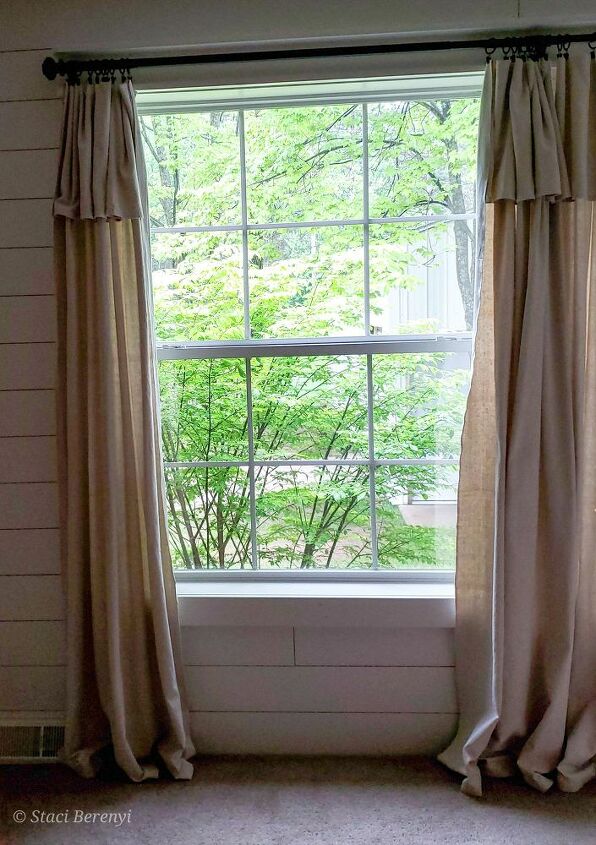 How To Make Diy No Sew Drop Cloth Curtains Hometalk