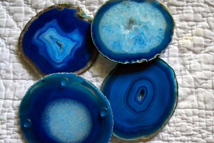 interesting ways to use agate crystal to decorate your home, Framed Agate Stone Coasters