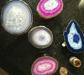interesting ways to use agate crystal to decorate your home, Agate Coasters