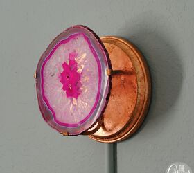 interesting ways to use agate crystal to decorate your home, Agate Copperleaf Sconces