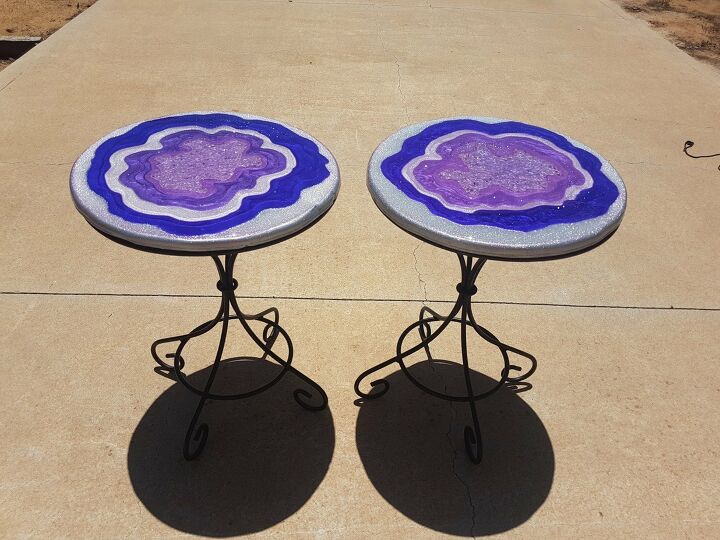 interesting ways to use agate crystal to decorate your home, Agate Outdoor Tables