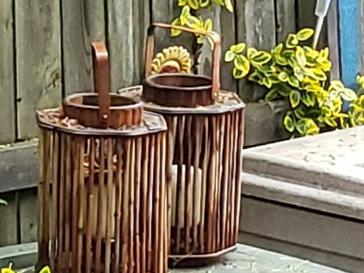 q bamboo candle holders