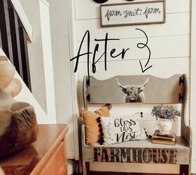 country bench makeover