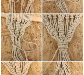 create a beautiful macrame wall hanging plant holder using two knots