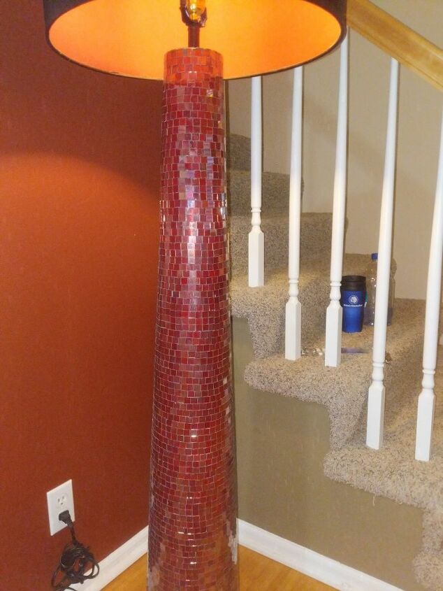 How To Make Glass Mosaic Lamps How To Make Glass Mosaic Lamps, Amber Mosaic Floor Lamp