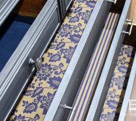 lining drawers with gift wrap paper