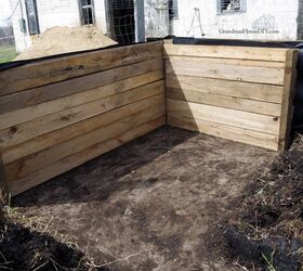 raised beds in my garden building with oak and barn wood