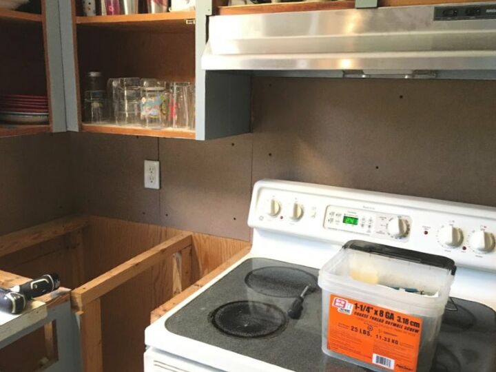 atualizao de backsplash de cozinha com azulejos descascados e colados