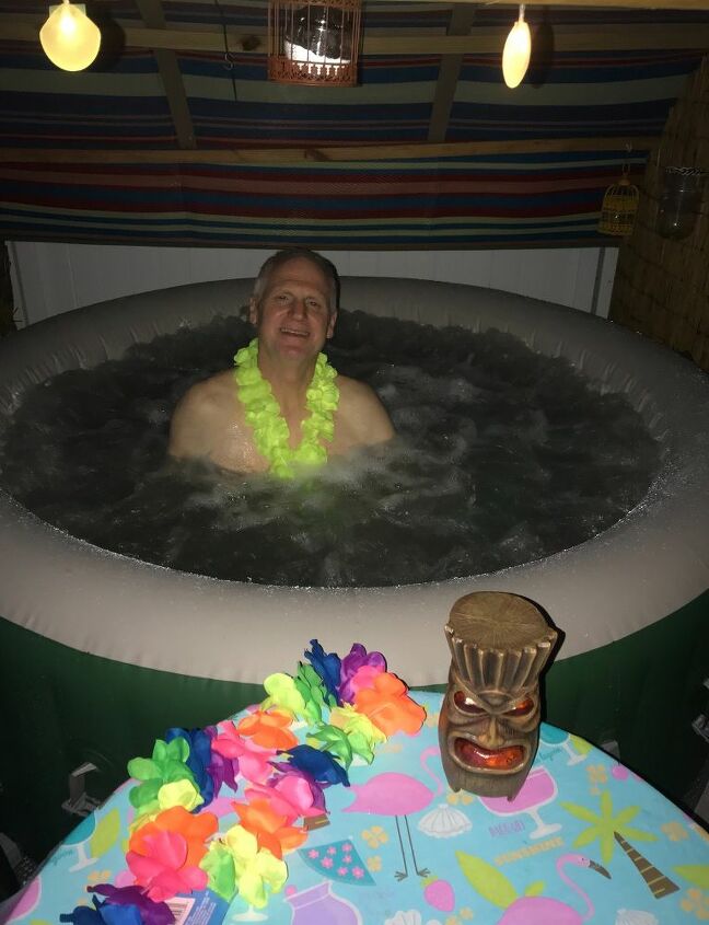 quonset hut shaped hot tub enclosure