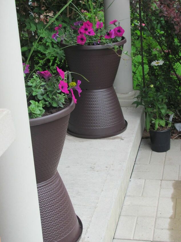 boost curb appeal with these tall planters