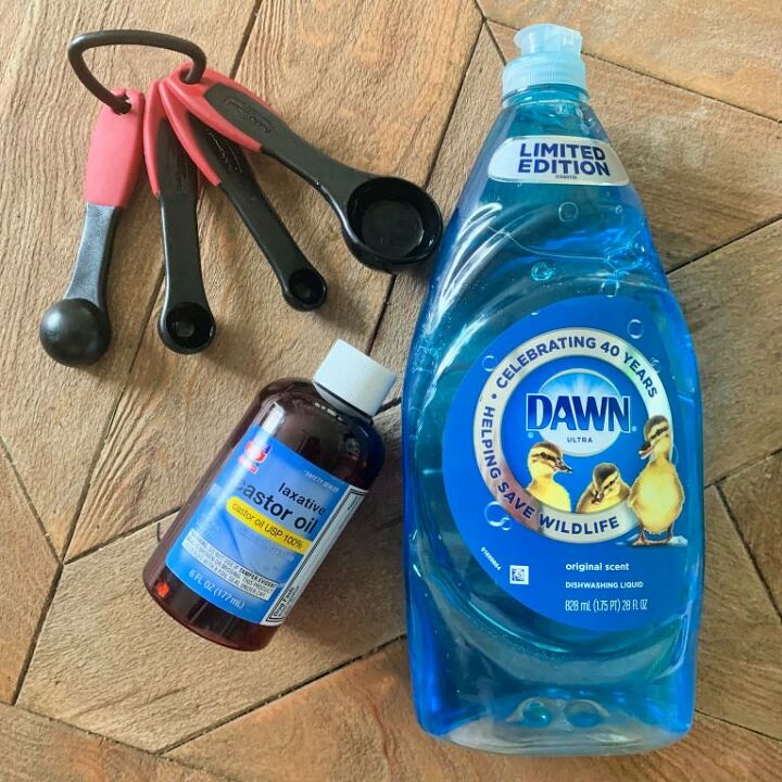 DIY castor oil mole repellent application