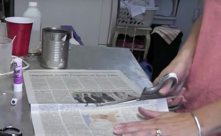 tutorial de artesanato de reciclagem de porta lpis de jornal para o dia dos pais