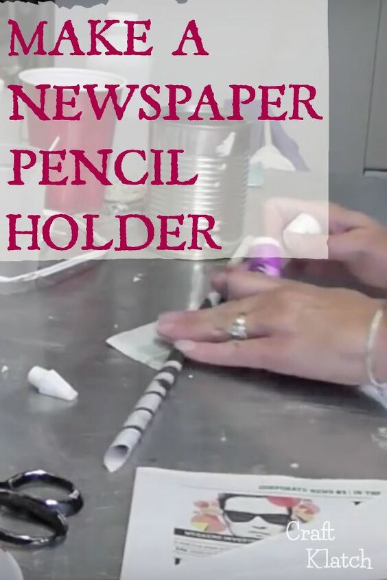 tutorial de artesanato de reciclagem de porta lpis de jornal para o dia dos pais