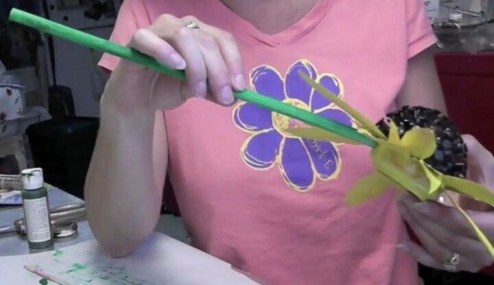 recycled sunflower garden art craft tutorial