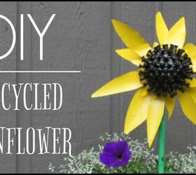 recycled sunflower garden art craft tutorial