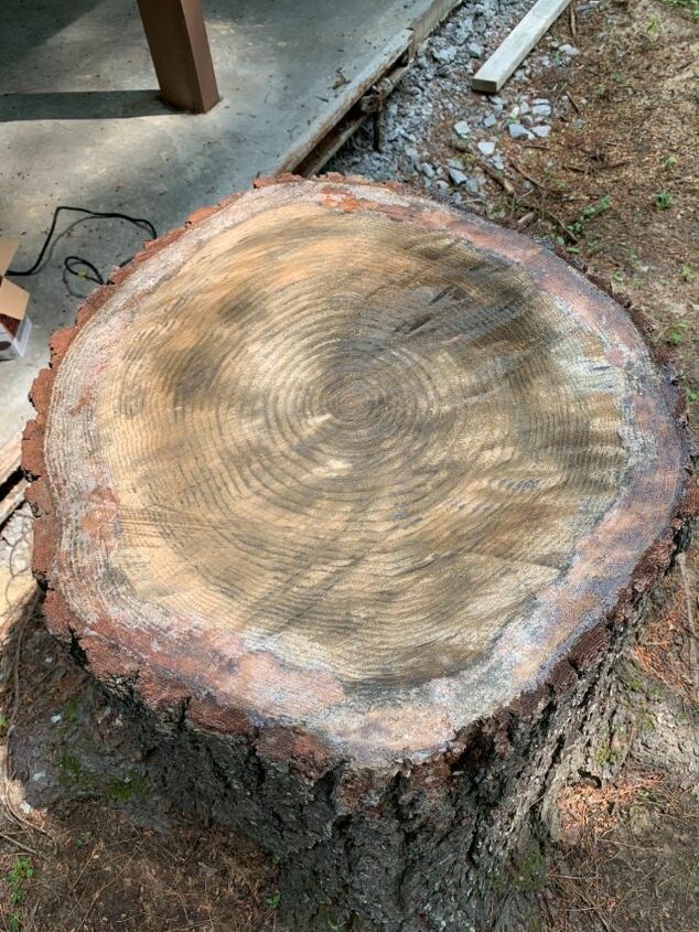 q how do i make a pine stump into a learning tool