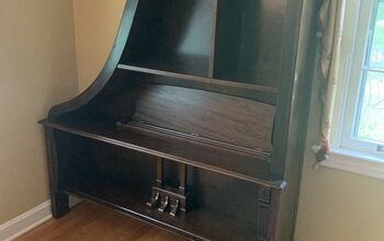 Piano Repurposed Into a Bookcase.