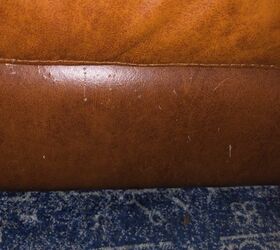 q how do i repair minor scratches on a leather sofa along the bottom