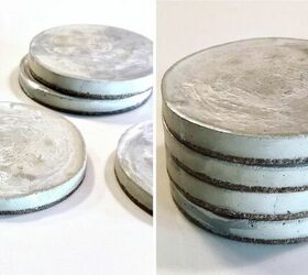cork bottomed cement coasters
