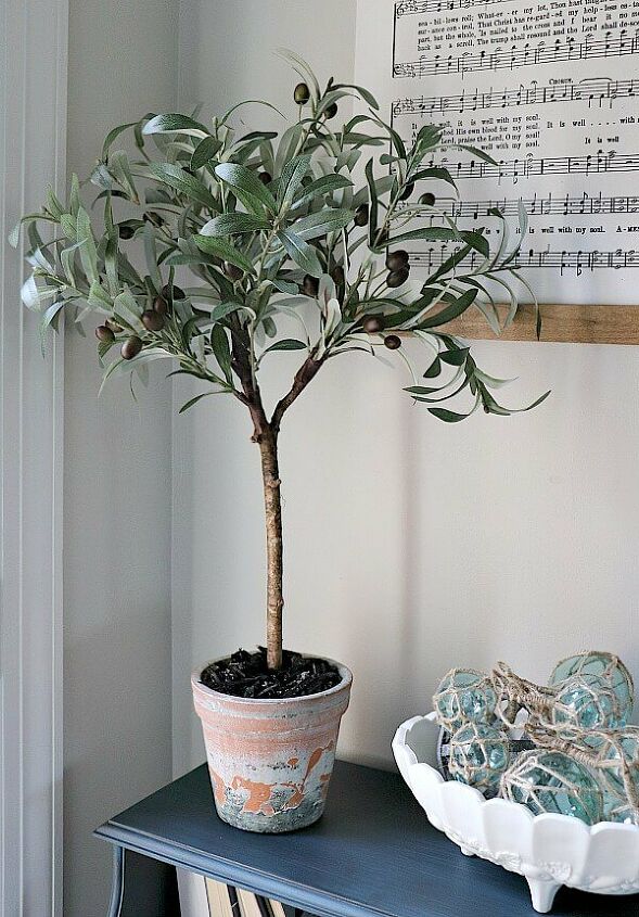 faux olive topiary