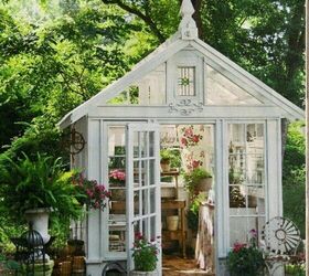q how do i build a greenhouse like this out of old steel framed windoew