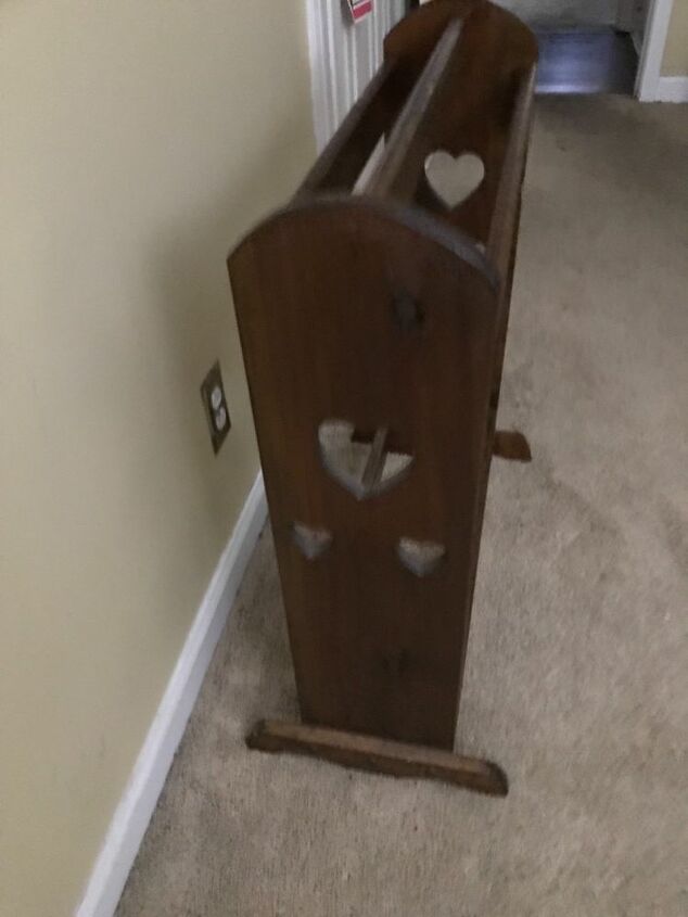 how do i upcycle this old wood quilt rack into something else