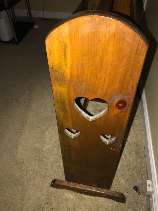 how do i upcycle this old wood quilt rack into something else