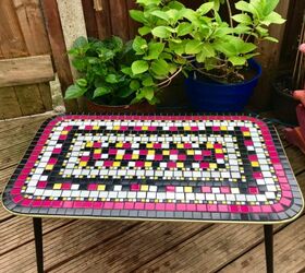 how to make a coffee table glamorous using glass mosaic tiles, Glamorous coffee table makeover