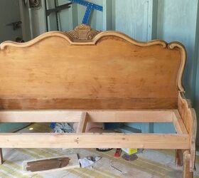 need a bench make one out of a headboard