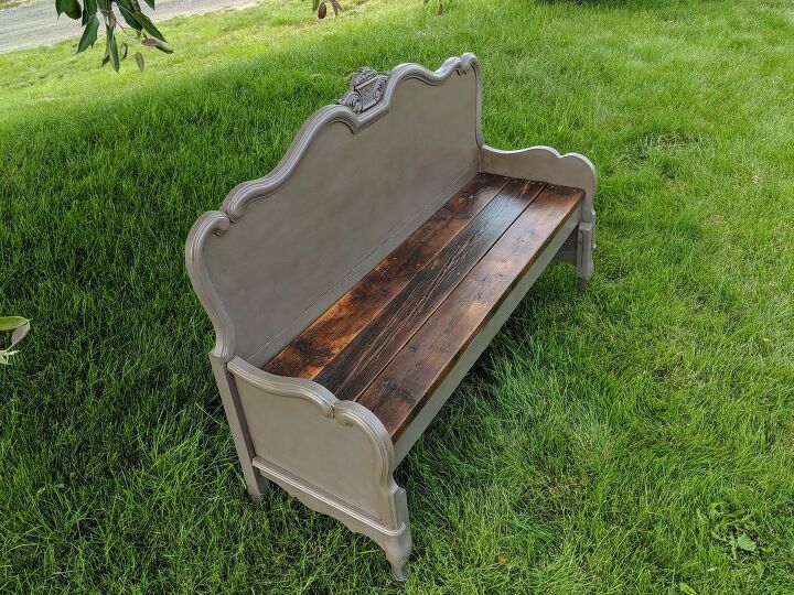 Need A Bench Make One Out Of A Headboard Hometalk