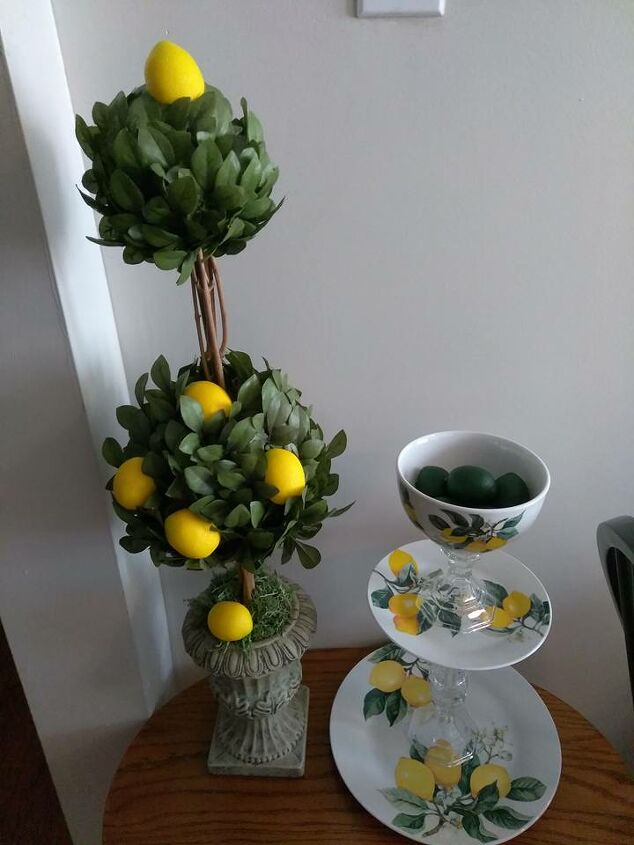 mesa de vero, Lemon Topiary e servidor de 3 camadas