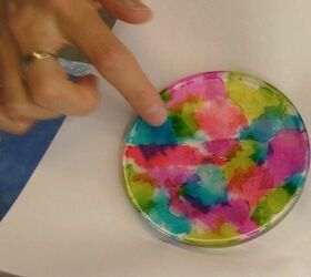 toilet paper tie dye resin coasters