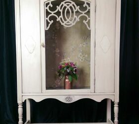 How to Update an Antique Cabinet With Contact Paper and Chalk Paint