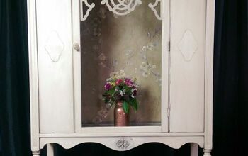 How to Update an Antique Cabinet With Contact Paper and Chalk Paint
