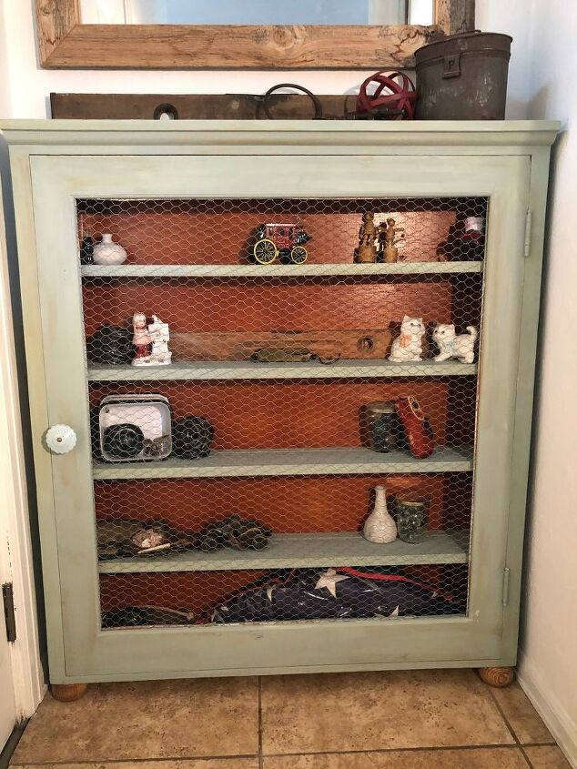 cmo arreglar un armario vintage con pinturas country chic y malla de alambre
