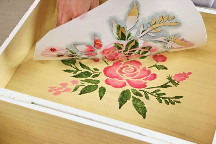 easy steps to stencil a vintage wooden chest