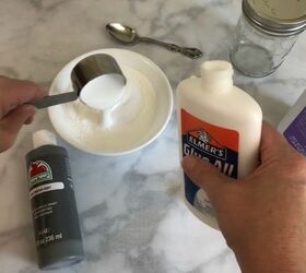 Mix baby powder and glue for a paint technique that actually works