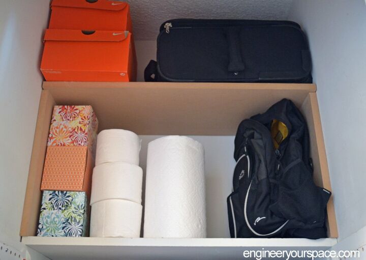 easy renter friendly way to maximize storage space in a small closet