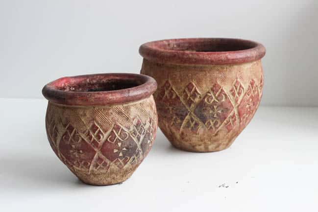 ombre painted pots