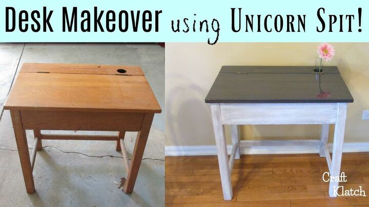 garbage to gorgeous episode 24 desk makeover with unicorn spit