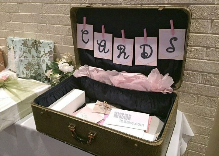 caja de tarjetas de boda diy con estilo vintage usando una cricut