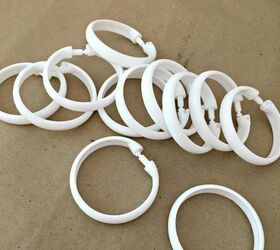use shower curtain rings to make your table prettier