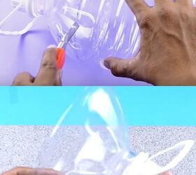 reusing plastic bottles to make a beautiful flower vase