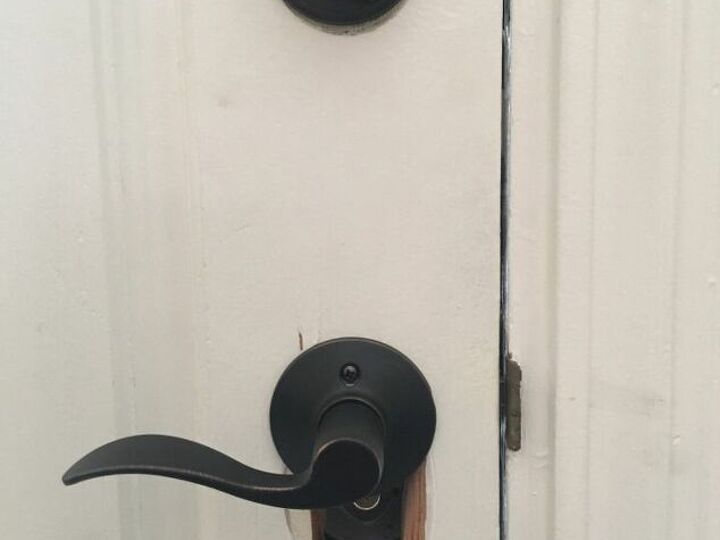 q fill an irregular hole in solid wood door