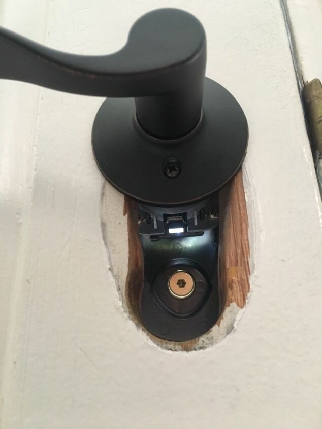 q fill an irregular hole in solid wood door