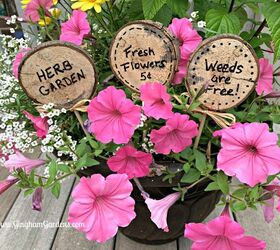 how to make cute garden signs or plant tags from a junk wood pile